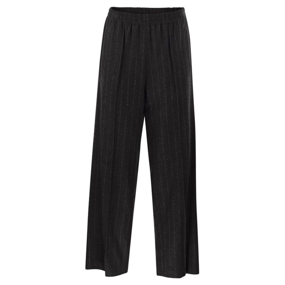 Brunello Cucinelli Women Pinstriped Flannel Trousers With Sequins
